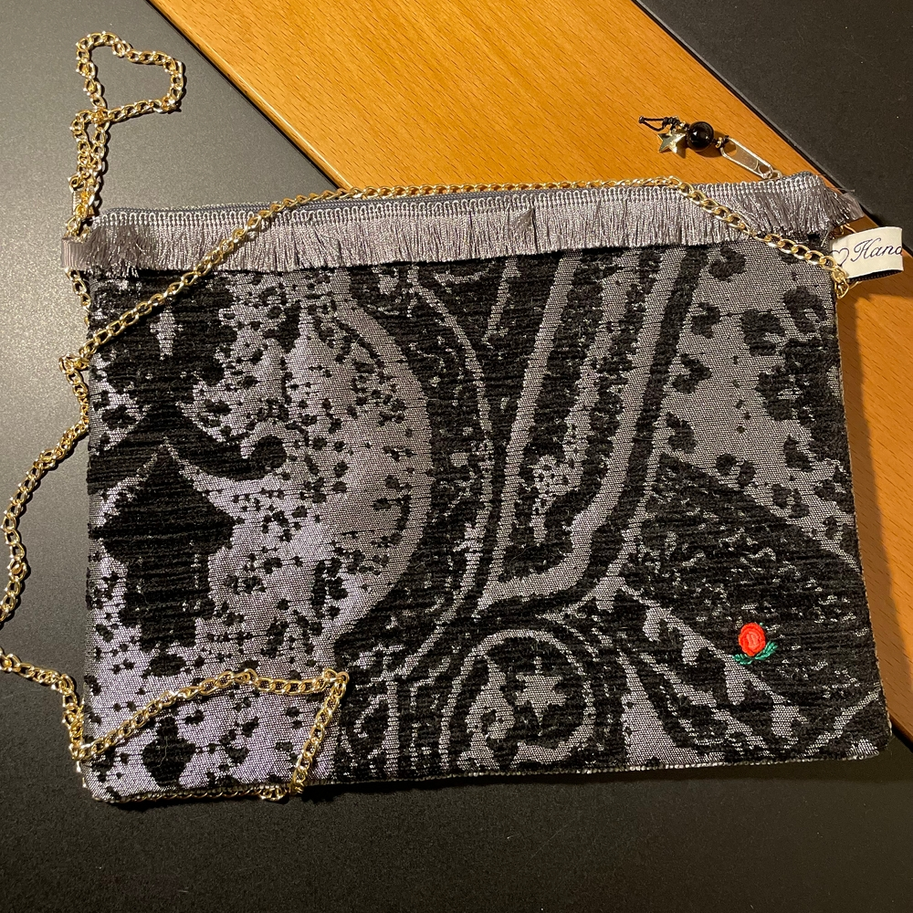 ClutchBags Nero-argento - Bag Handmade - Fronte